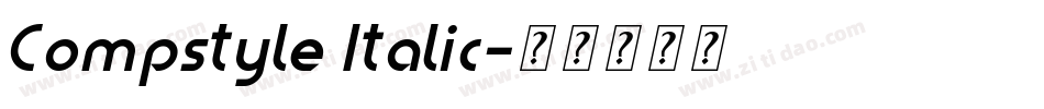Compstyle Italic字体转换